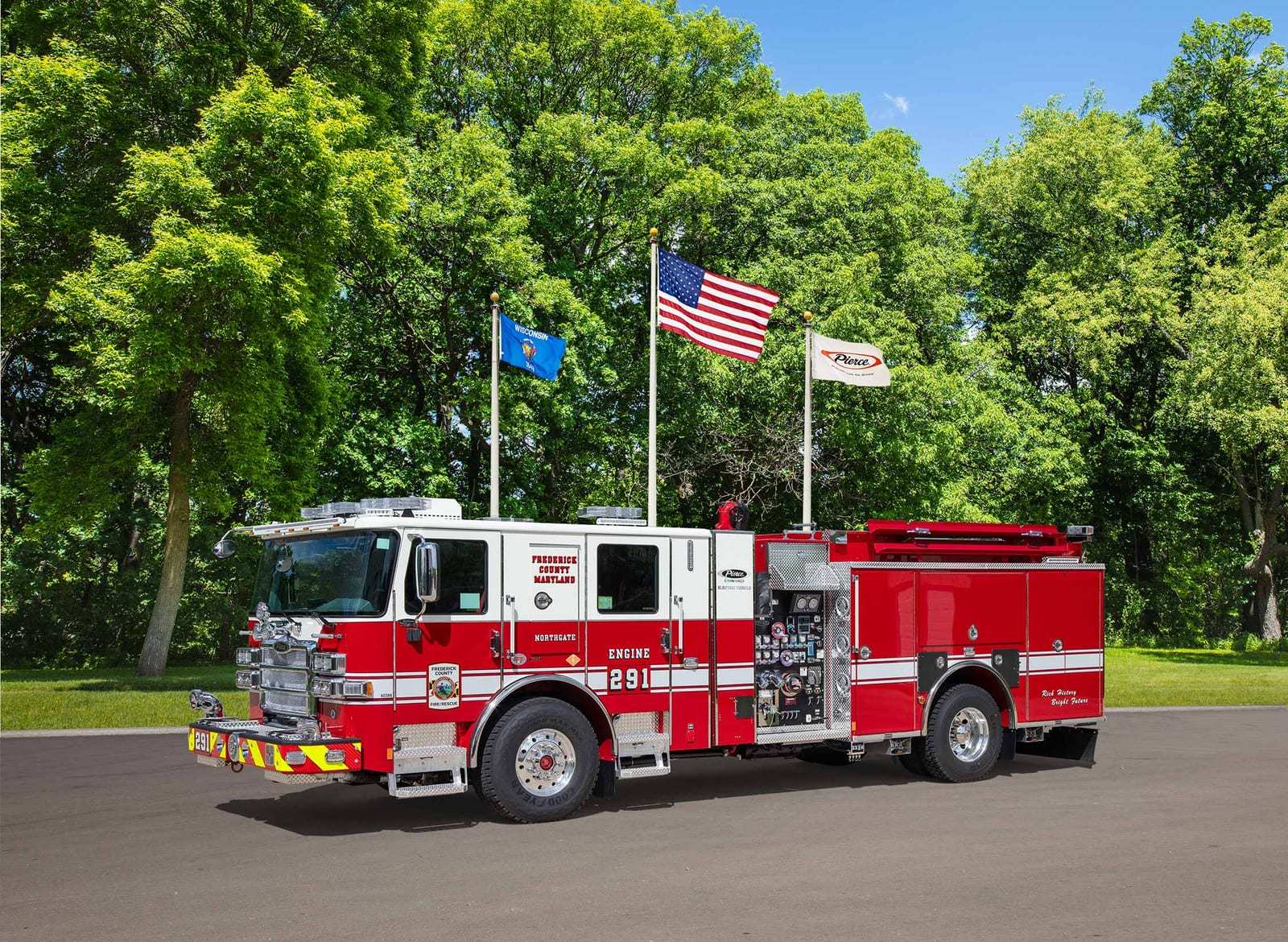 Frederick County Division of Fire & Rescue, July 7: Enforcer chassis, 1,500 gpm, 750 gallons.